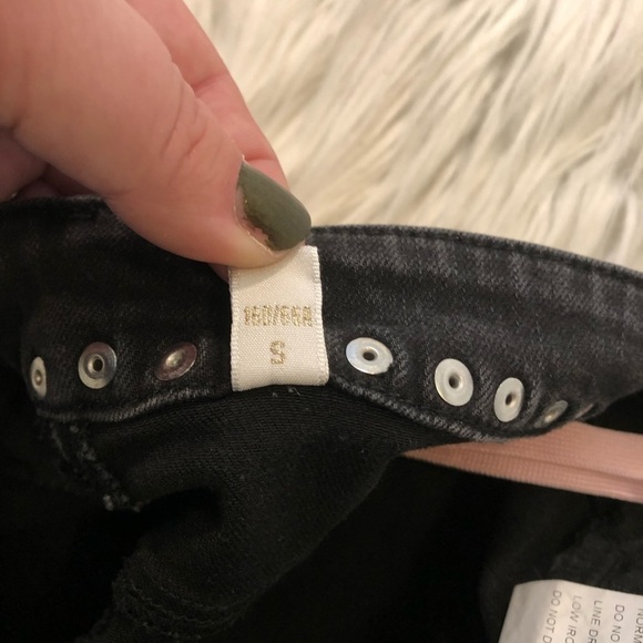 Five Plus Cropped Jeans Black Fringe Studded - Picture 7 of 11